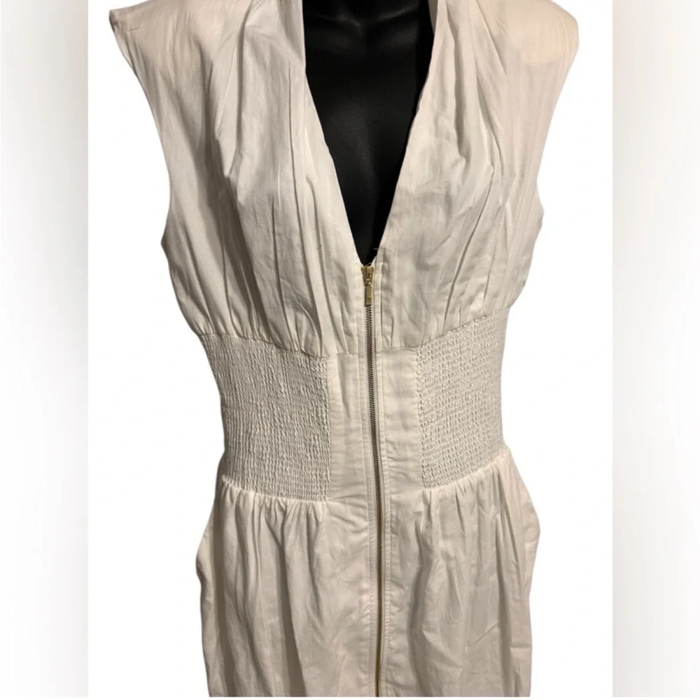 NWT, Retails 170, Anthropologie Tommie white linen dress size medium - Picture 2 of 8